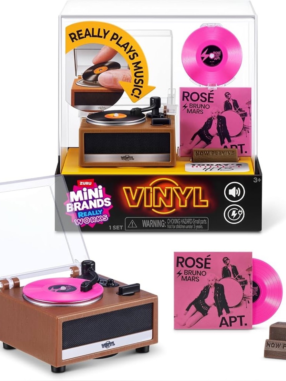 ZURU Mini Brands Really Works Vinyl Record Player Bundle 13 Records NIB